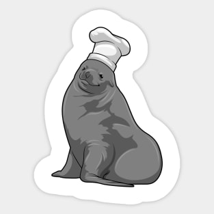 Seal as Cook with Chef hat Sticker